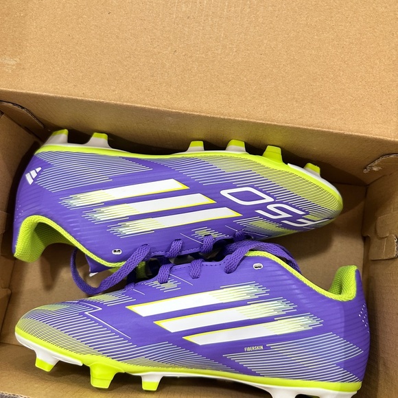 adidas Kids Shoes in Purple and Yellow - Picture 3 of 4